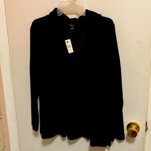 New Black velour ladies top